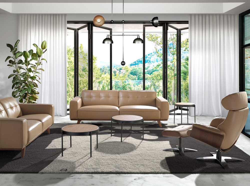 Приставной столик 2109/TT-S186 из ротанга и черной стали