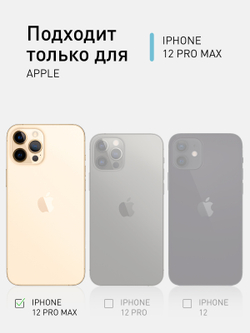 Чехол ROSCO для Apple iPhone 12 Pro Max оптом (арт. IP12PROMAX-HARD-TPU-TRANSPARENT)