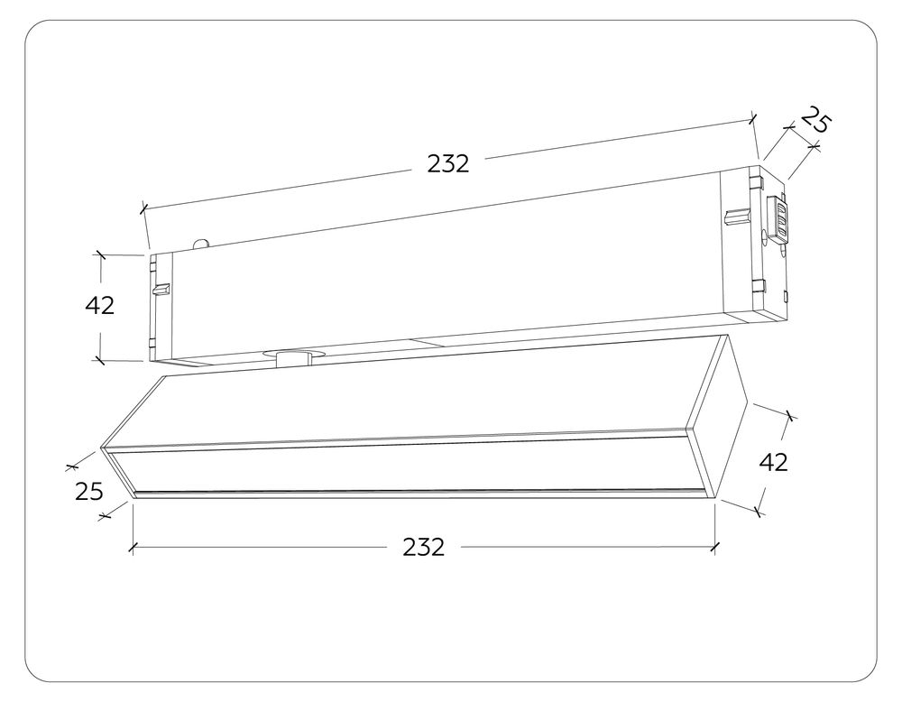 Ambrella Управляемый светодиодный светильник для шинопровода Magnetic 220V диммируемый 3000-6400K Magnetic 220V GL1322