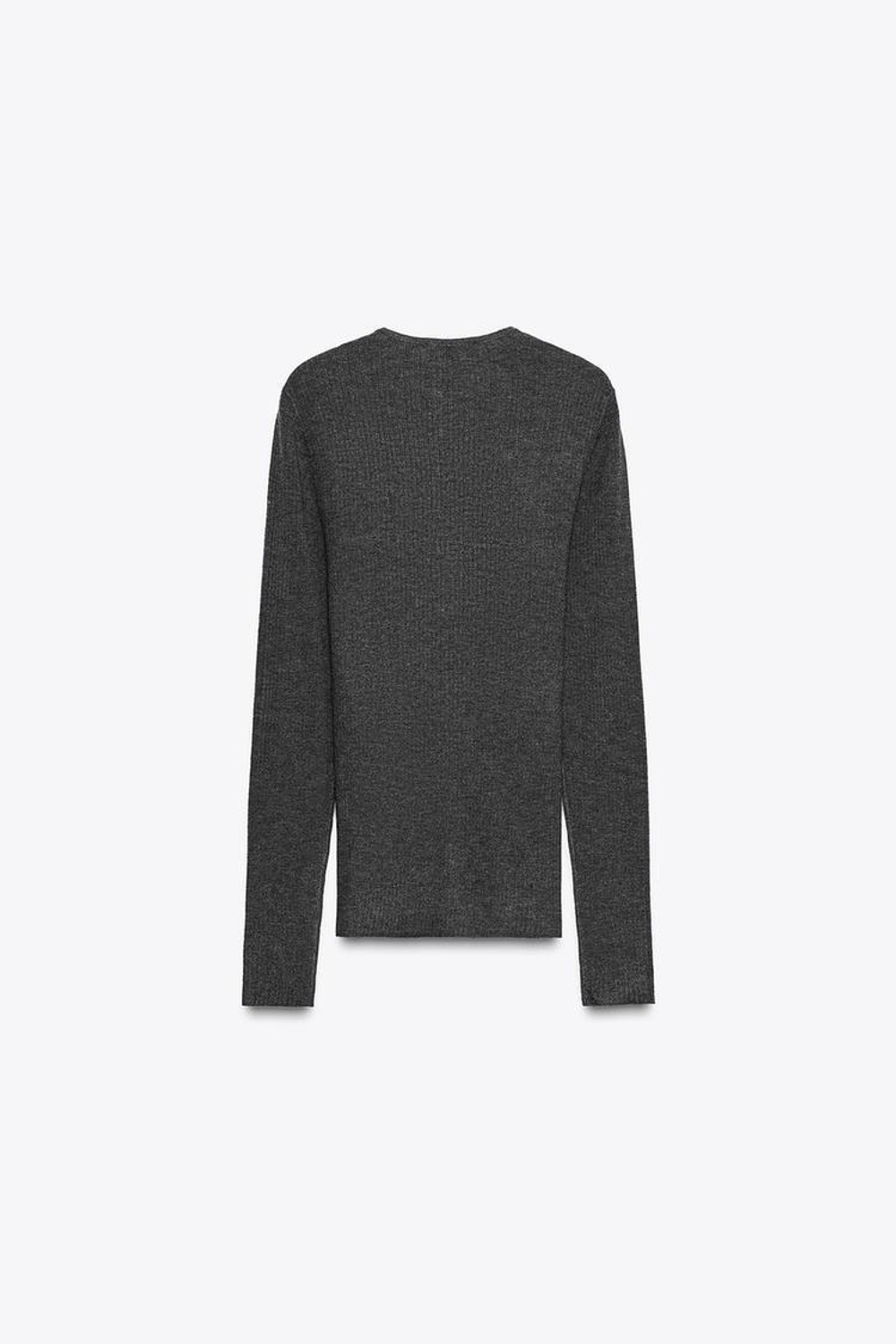 ZARA ДЖЕМПЕР В РУБЧИК, СЕРЫЙ