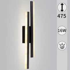 86233-9.2-001U LED2Х8W BK светильник настенный