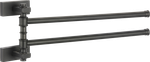88012-C П/держатель поворот. 2-ной (ЧЕРНЫЙ) GANZER (10/1шт)