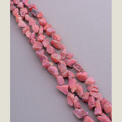 Нитка Кварц 34 см. (Без замка) - Розовая