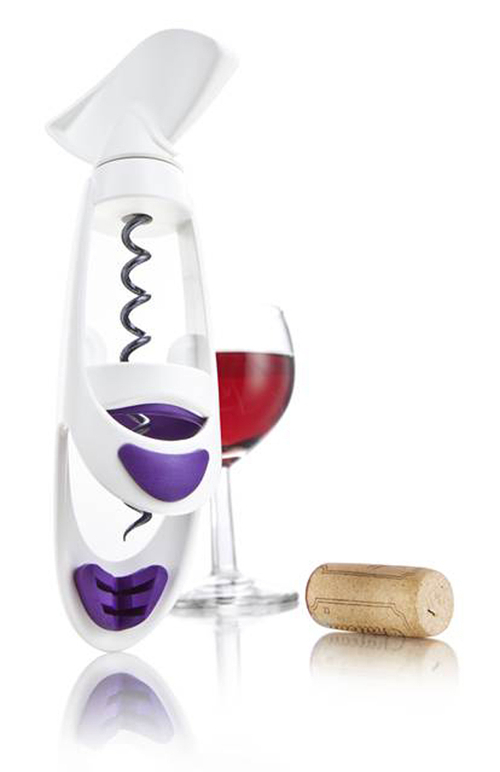 Штопор Twister в упаковке j-hook, белый VacuVin