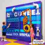 Сенсорная игровая стена «Цифровая энергия», 2,44×0,5×2,44 м