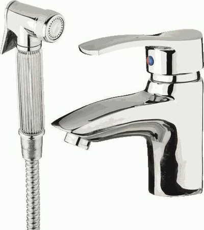 смеситель умывальник LEDEME картридж д.40мм с гигиенической лейкой L1264