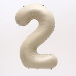 К Шар 40 Цифра 2  «Взбитые сливки» (БГ-60)