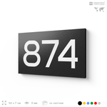 Номер на дверь 874, табличка на дверь для офиса, квартиры, кабинета, аудитории, склада, черная 120х70 мм, Айдентика Технолоджи