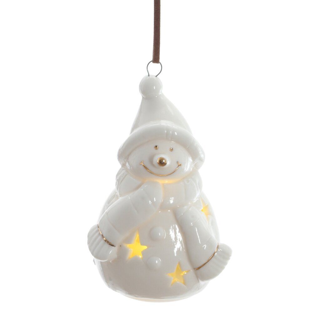 GAEM Фигурка декоративная подвесная "Снеговик" с подсветкой (2хLR44), L5 W5 H8 см, 2в.