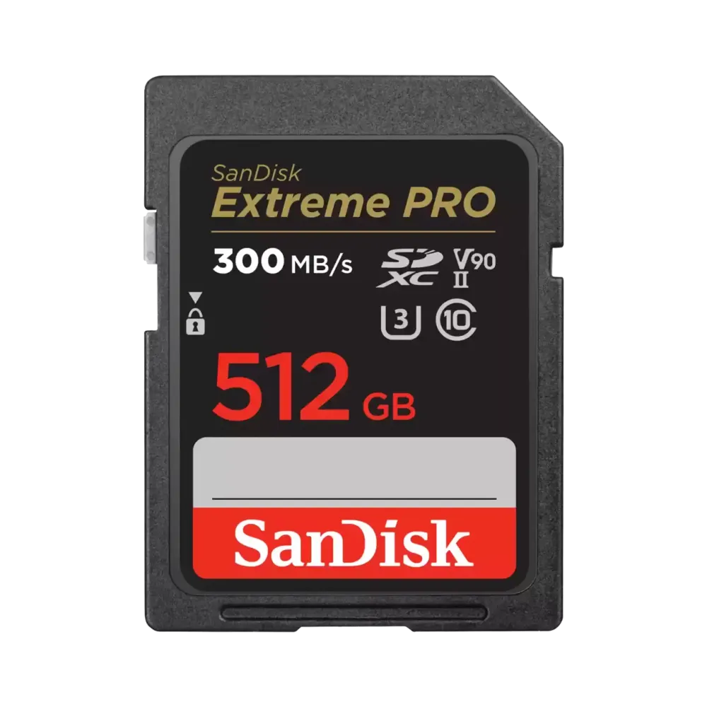 Карта памяти SanDisk Extreme Pro SDXC 512GB UHS-II U3 V90, R/W 300/260 МБ/с