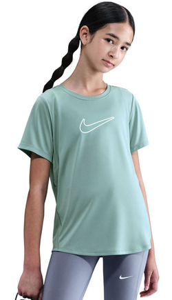 Футболка для девочки Nike Kids One Fitted Dri-Fit Short Sleeve - cannon /white