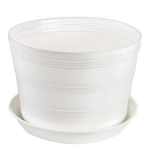 Кашпо "Классик" с поддоном 1,4 л (цвет белый)