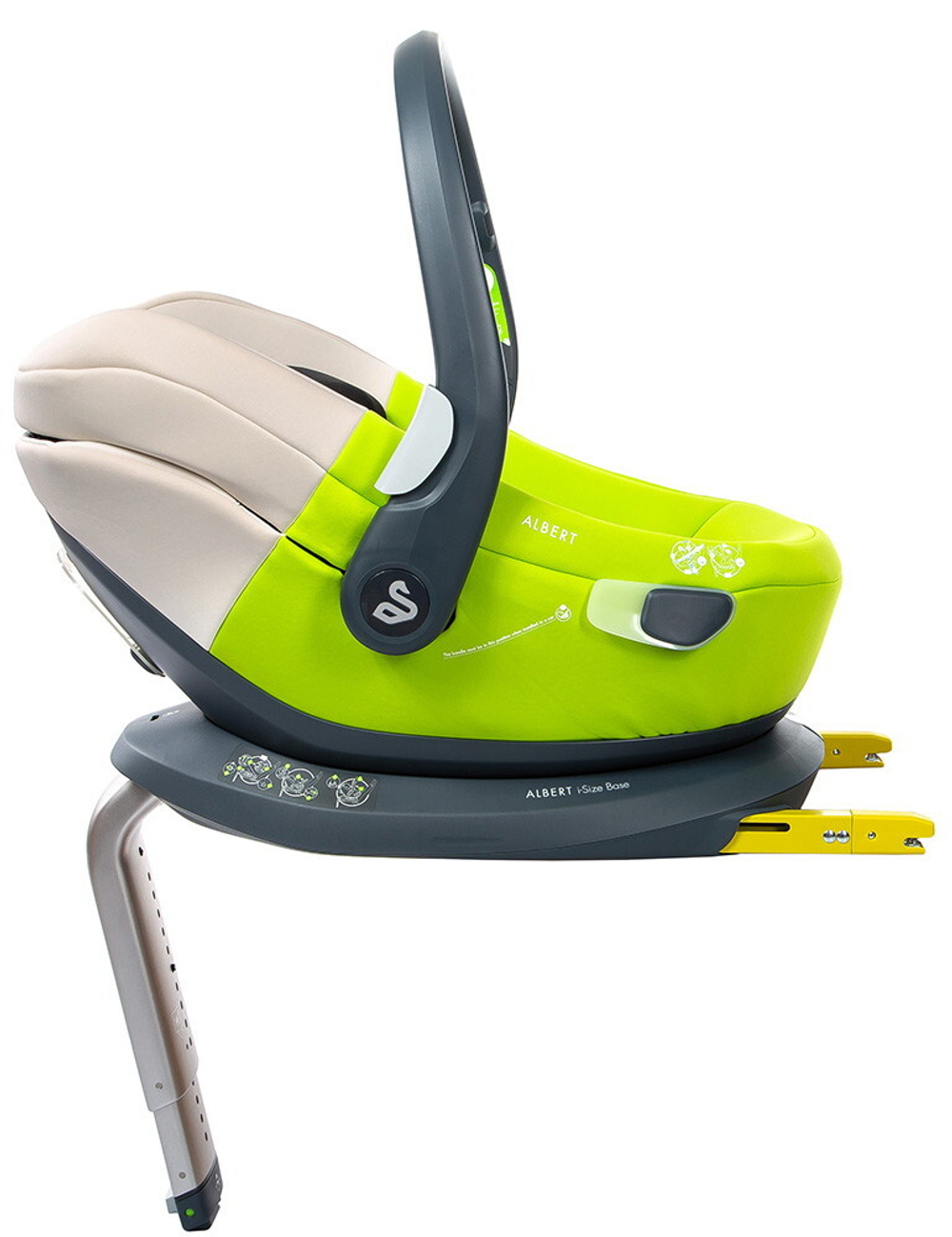 Автокресло Swandoo Albert I-Size 1.1 с базой Lime Green & Coconut White