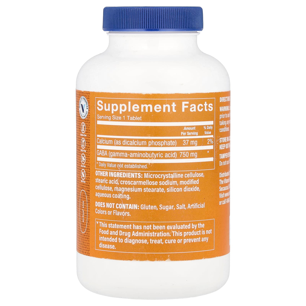 The Vitamin Shoppe, ГАМК, 180 таблеток