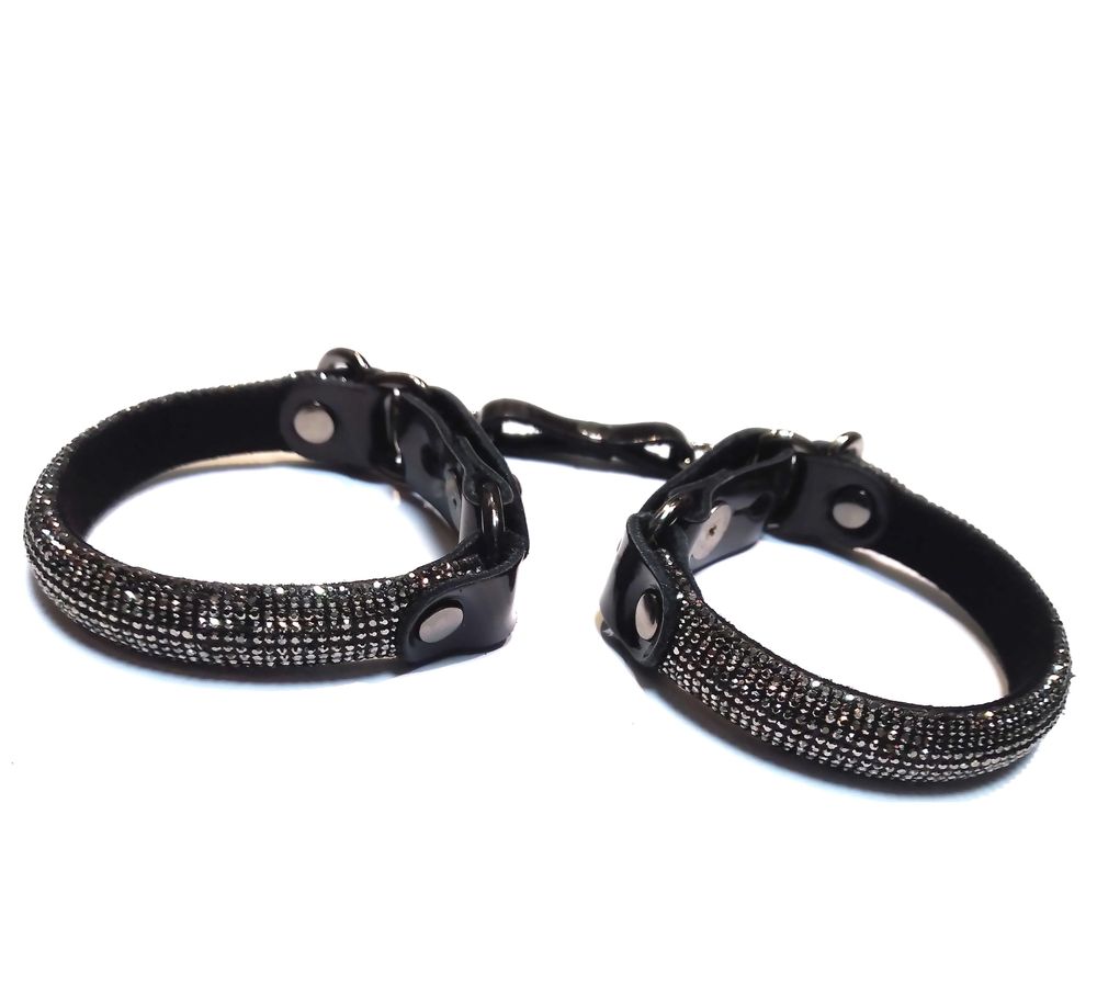 Наручники sitabella гламур чёрные кожа