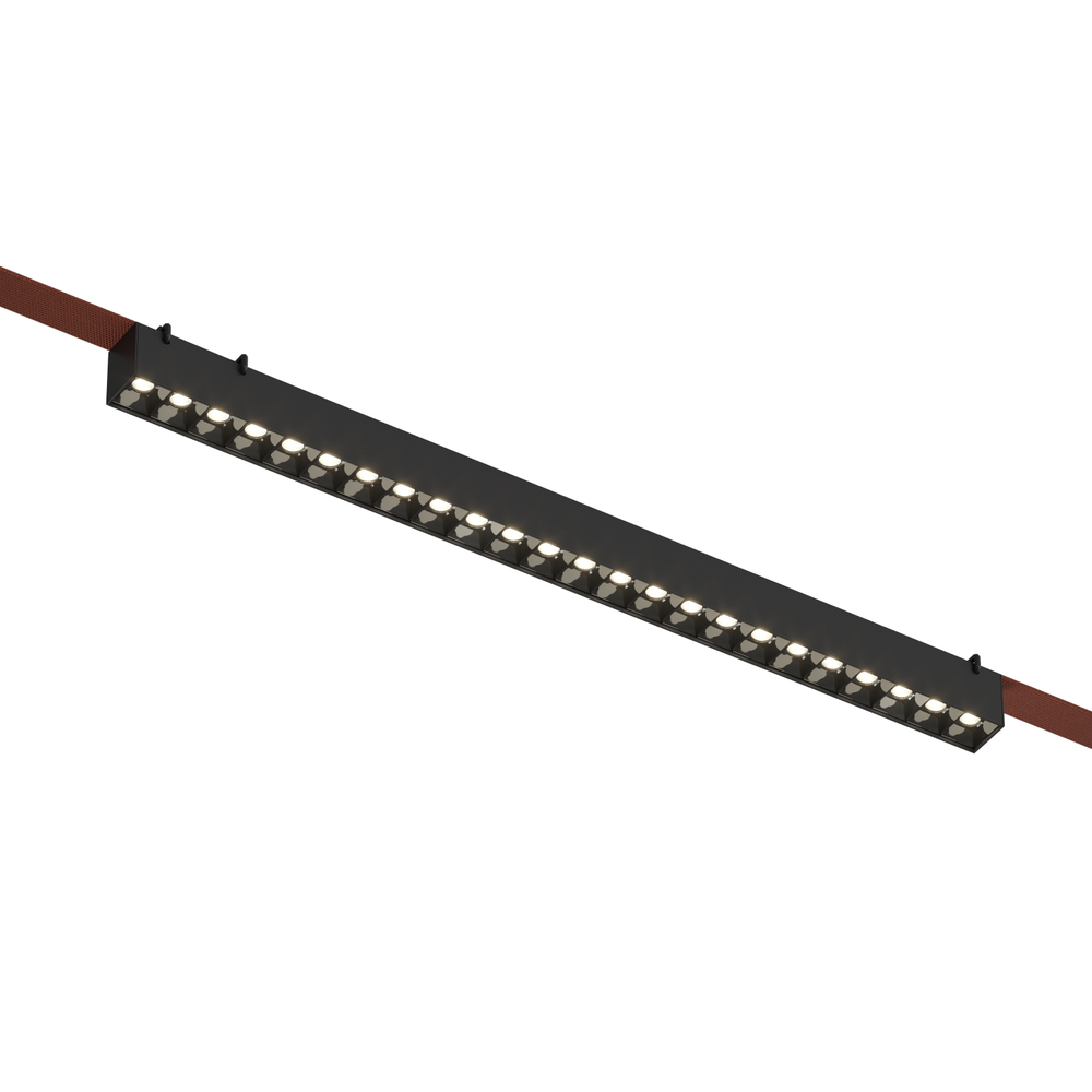 DK5573-BK Cветильник для трека-ремня Belty, серия Grill, со светодиодом, L642*W40*H45мм, 48V DC, 24W, RA90, 24°, 3000K, IP20, черный, алюминий