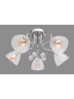 Люстра потолочная E27*5*60W хром белый