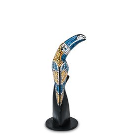 23-029-05 Н-р статуэток из трех «Тукан» дерево+стекл.мозаика (50,40,30 см)