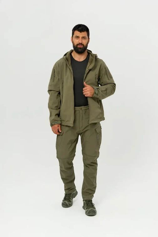 Костюм тактический утепленный Softshell Олива