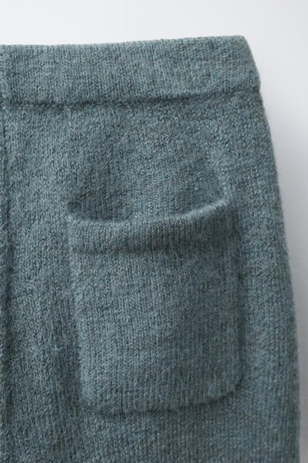 ZARA ТРИКОТАЖНЫЕ БРЮКИ-ДЖОГГЕРЫ, СЕРО-СИНИЙ