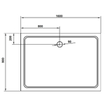 Душевой поддон из стеклокомпозита Cezares Tray SMC 160x90 TRAY-M-AH-160/90-35-W Белый