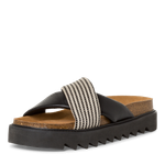 Пантолеты на платформе кожаные