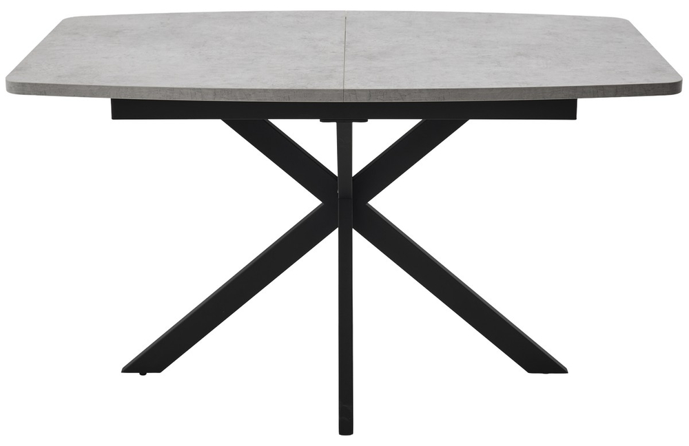 Стол М-City DISAUR Аризона 130 Бетон Чикаго Светло-серый, Черный каркас