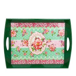 Поднос сервировочный "Цветочные кружева" 42,5*32,5*5,5см. (полимерные материалы)