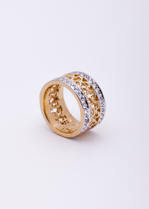 "Макатава"  кольцо в золотом покрытии из коллекции "Relax" от Jenavi