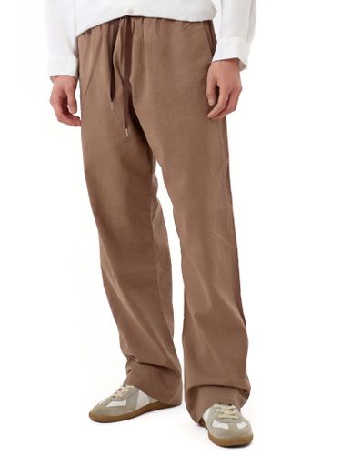 Льняные коричневые брюки HEATHEN