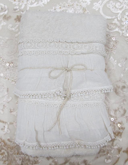 Набор полотенец 2шт Opificio Dei Sogni Violette bianco белый