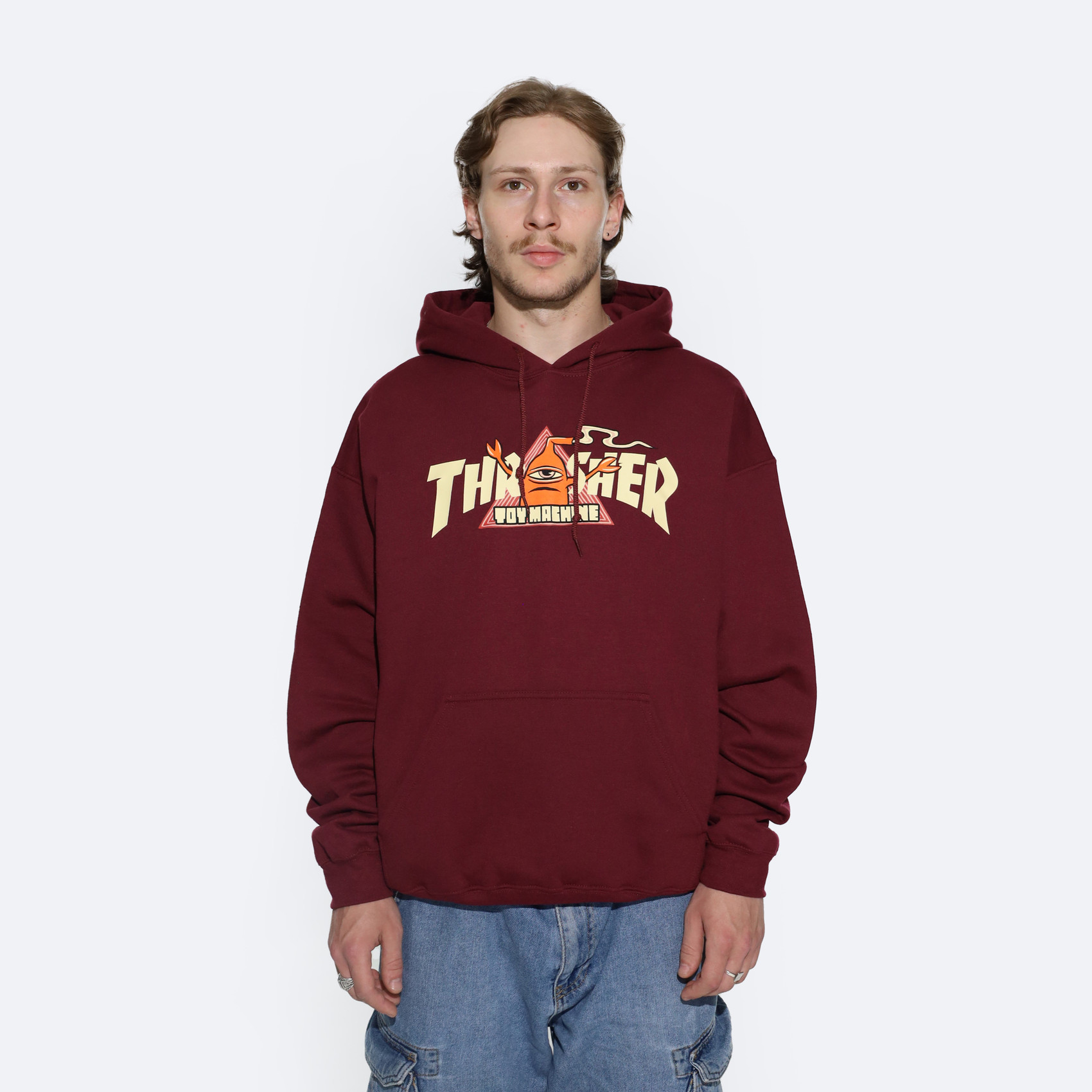 Худи Thrasher x Toy Machine Vortex Hoodie (maroon) артикул: - купить в магазине Дайс