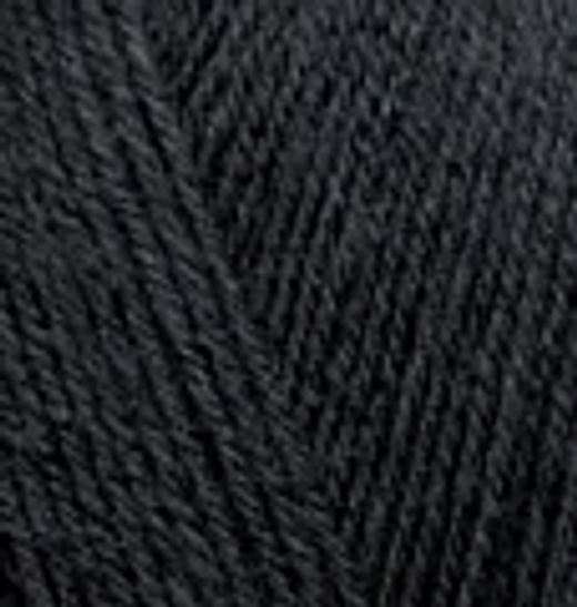 ALIZE "SUPERWASH ARTISAN", 75% SW Шерсть - 25% Полиамид, 100 гр, 420 м, Черный