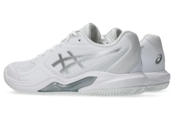 Женские Кроссовки теннисные Asics Gel-Dedicate 9 Clay - white/pure silver