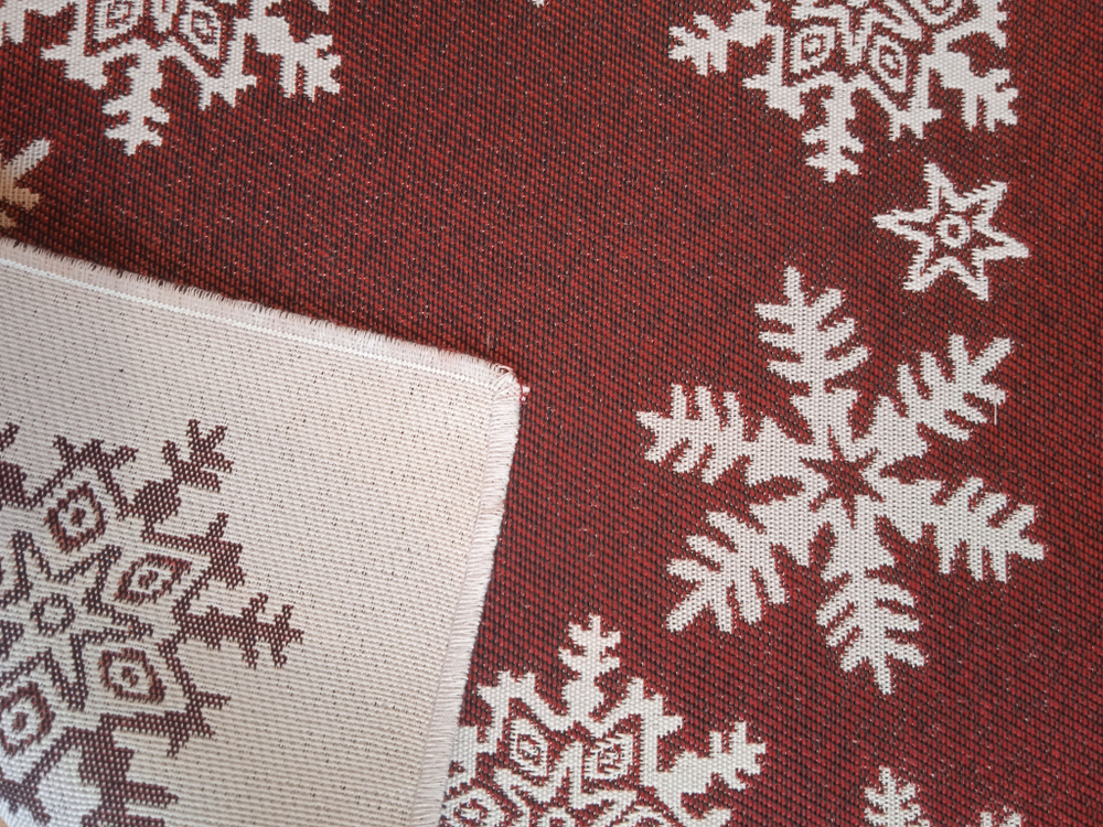 Набор декоративных гобеленовых салфеток Снежинки 32х32 (2 шт.)