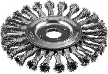ЗУБР 150 мм, стальная проволоки 0.5 мм, щетка дисковая для УШМ, Профессионал (35190-150)