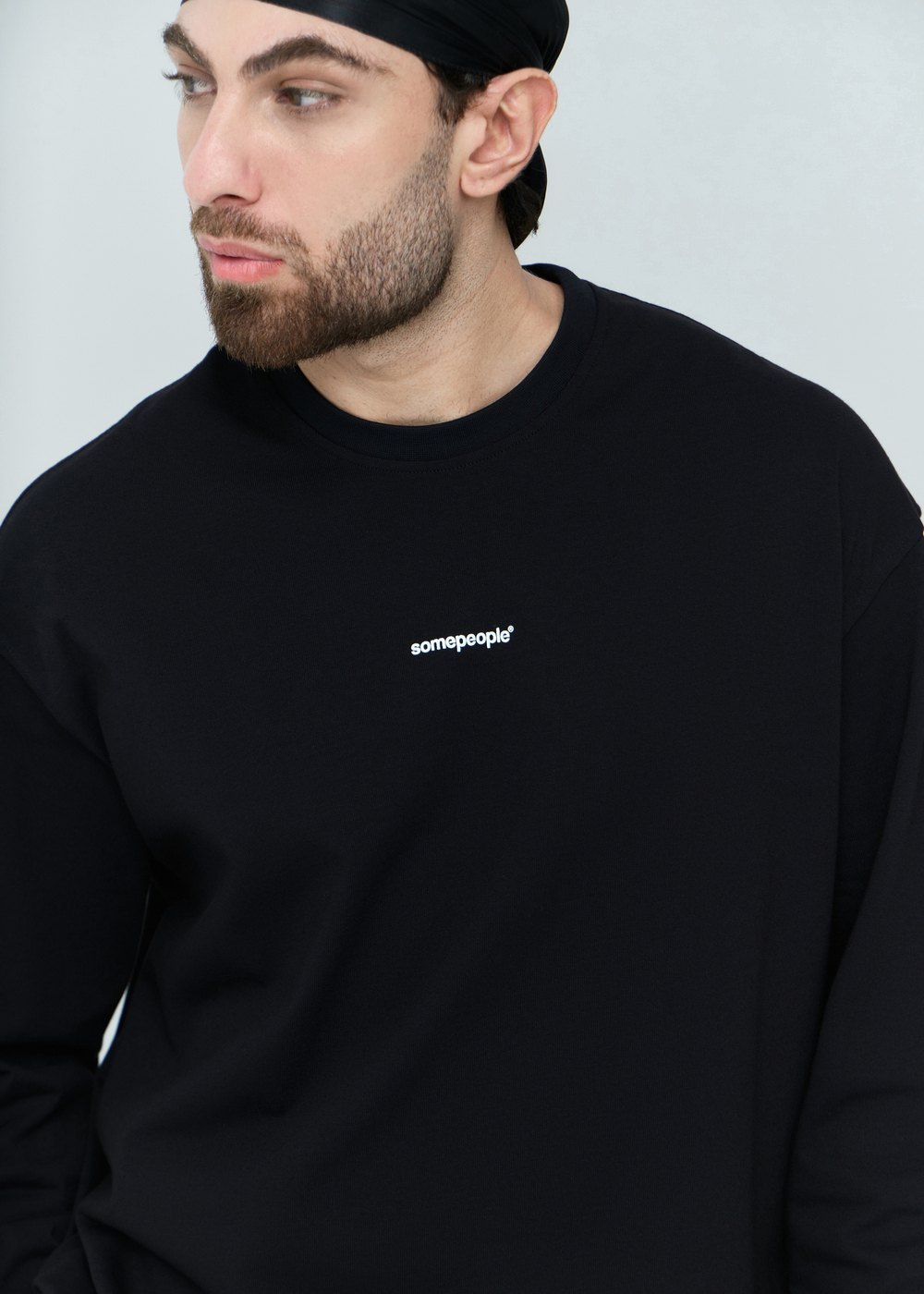 Лонгслив оверсайз с логотипом | black