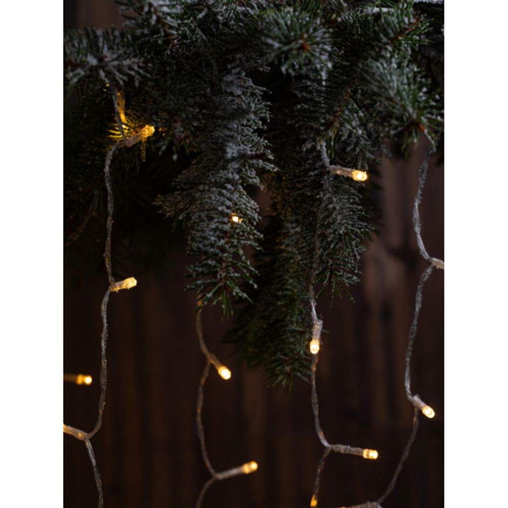 Садовая гирлянда ЭРА ERASF22-41 на солнечной батарее занавес 1,5Х1,5 метра 192 LED | Садовые декоративные светильники