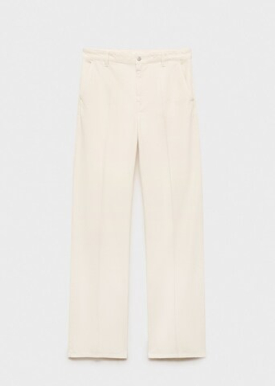 Джинсы с широкими штанинами и высокой посадкой