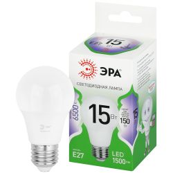 Лампа светодиодная ЭРА GREEN LINE LED A60-15W-865-E27 GL 15Вт груша холодный свет E27 | Лампы cветодиодные Груша (A)