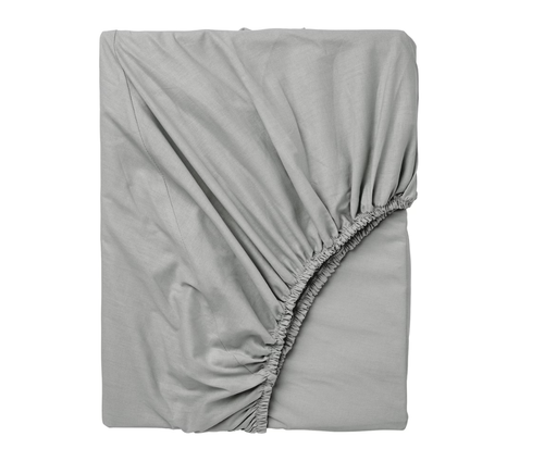 DVALA ДВАЛА Простынь на резинке, светло-серая,140x200 cм