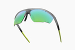 Спортивные очки с диоптриями Demetz Relief L / Matte Grey Crystal / Lime 67-13 Pink Mirror Green Cat.3