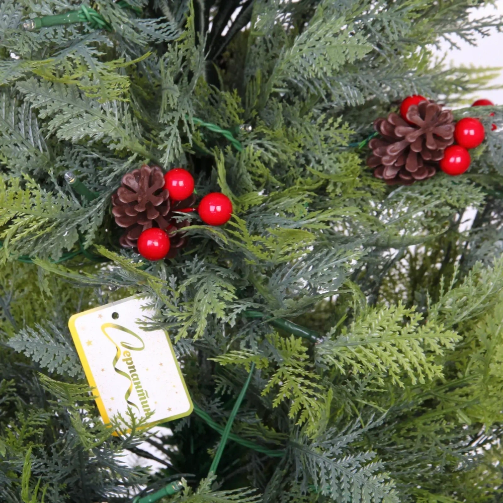 Ёлка светодиодная «Лесная радость» 150 см (616 веток), 180 ламп LED, цвет свечения-Теплый белый