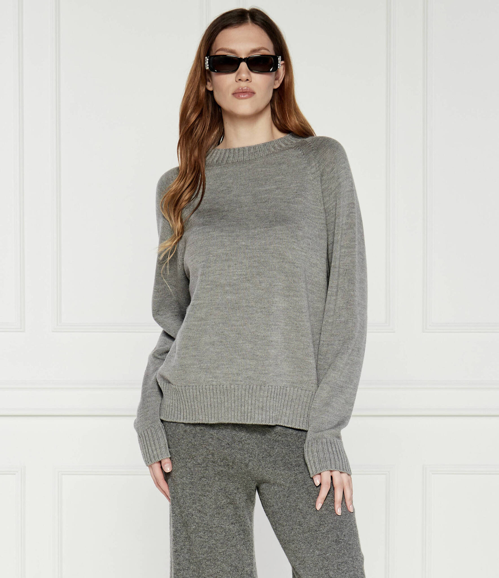 Хлопковый свитер Max Mara Leisure - серый(263661586)