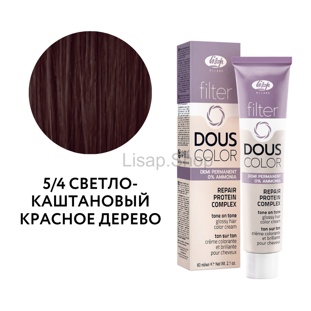 Полуперманентный безаммиачный крем-краситель тон-в-тон "Filter Dous Сolor" (60мл)