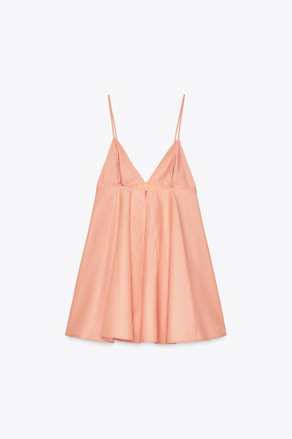 ZARA КОРОТКОЕ ПЛАТЬЕ НА БРЕТЕЛЯХ, ОРАНЖЕВЫЙ