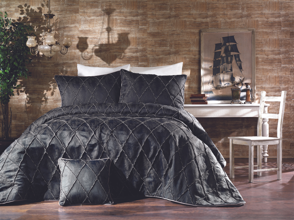 Покрывало 260x270 Grazie home Parma синее