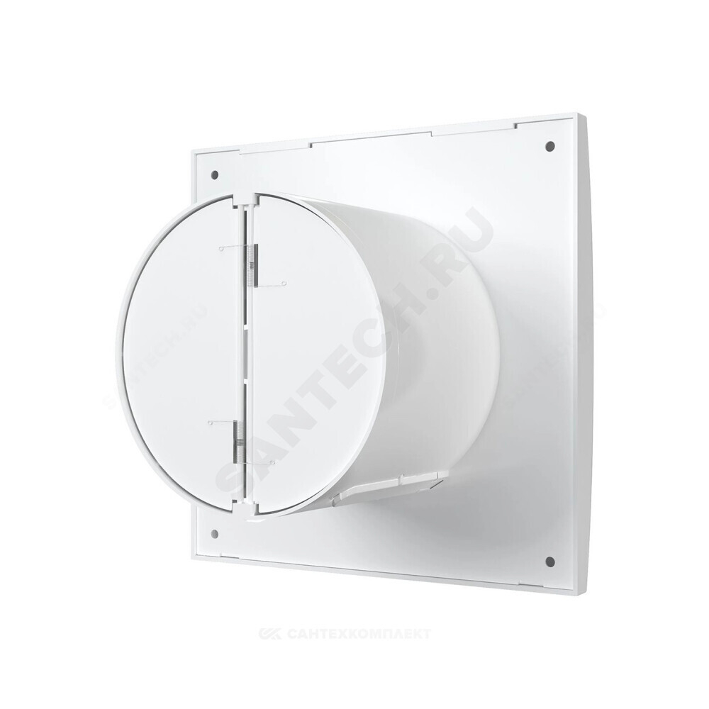Вентилятор накладной пластик D100 с обратным клапаном белый DICITI AURA 4C
