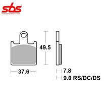 SBS 838DS-2 тормозные колодки передние