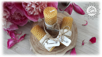 Свеча из вощины "Ромашка"